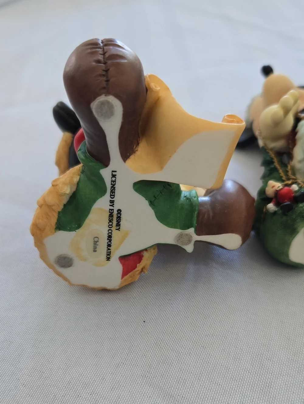 Disney Enesco Mickey Mouse Christmas Figurine Set of 4 Vintage Holiday Decor